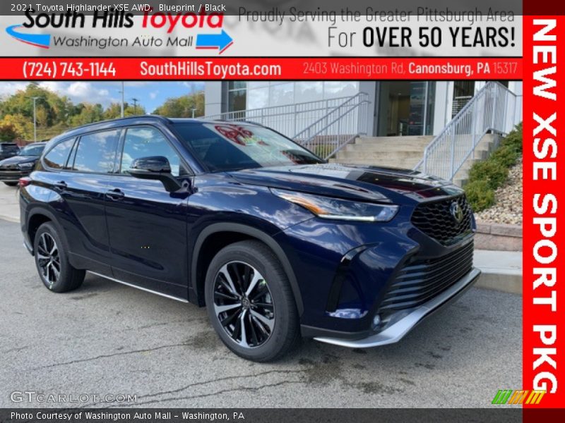 Blueprint / Black 2021 Toyota Highlander XSE AWD