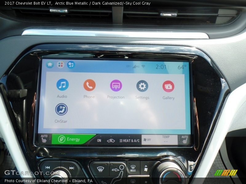 Arctic Blue Metallic / Dark Galvanized/­Sky Cool Gray 2017 Chevrolet Bolt EV LT