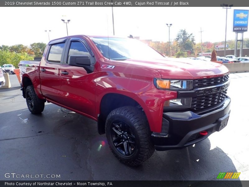 Cajun Red Tintcoat / Jet Black 2019 Chevrolet Silverado 1500 Custom Z71 Trail Boss Crew Cab 4WD