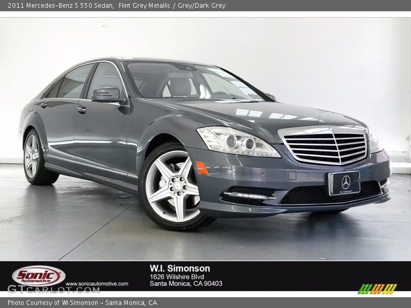 Flint Grey Metallic / Grey/Dark Grey 2011 Mercedes-Benz S 550 Sedan