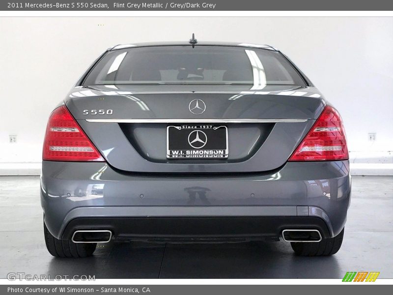 Flint Grey Metallic / Grey/Dark Grey 2011 Mercedes-Benz S 550 Sedan