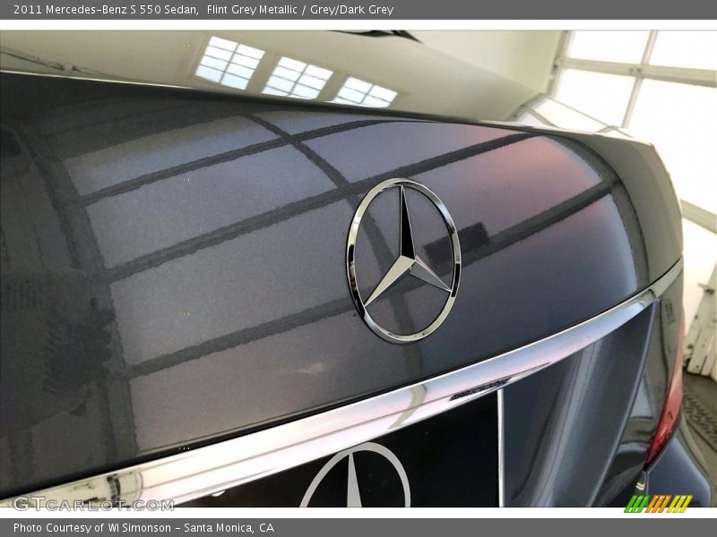Flint Grey Metallic / Grey/Dark Grey 2011 Mercedes-Benz S 550 Sedan