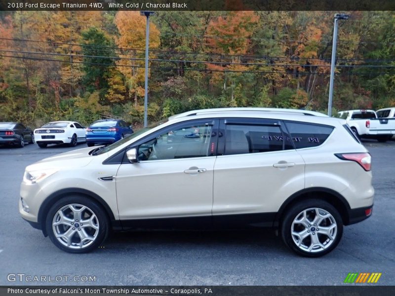 White Gold / Charcoal Black 2018 Ford Escape Titanium 4WD