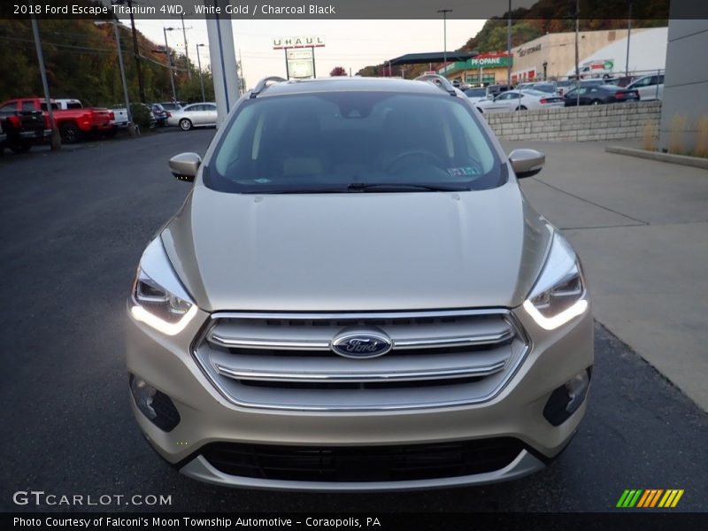 White Gold / Charcoal Black 2018 Ford Escape Titanium 4WD
