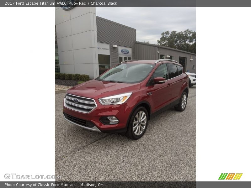 Ruby Red / Charcoal Black 2017 Ford Escape Titanium 4WD