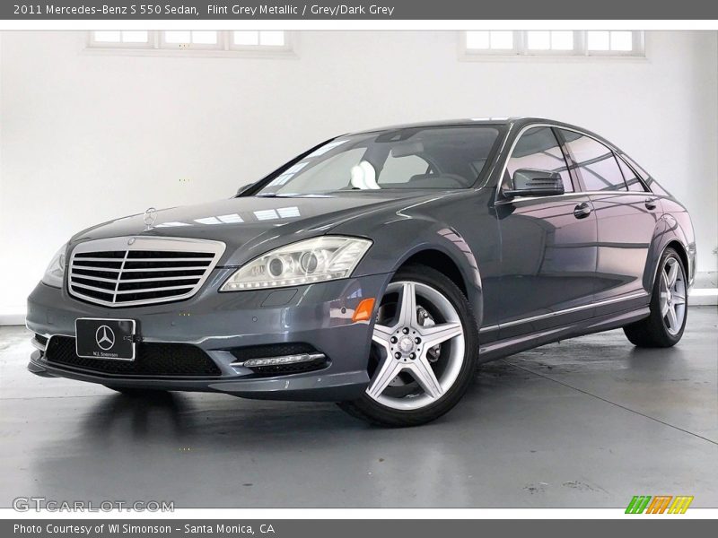 Flint Grey Metallic / Grey/Dark Grey 2011 Mercedes-Benz S 550 Sedan