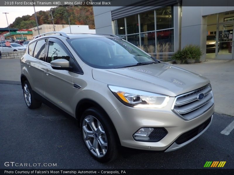 White Gold / Charcoal Black 2018 Ford Escape Titanium 4WD