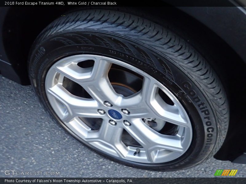 White Gold / Charcoal Black 2018 Ford Escape Titanium 4WD