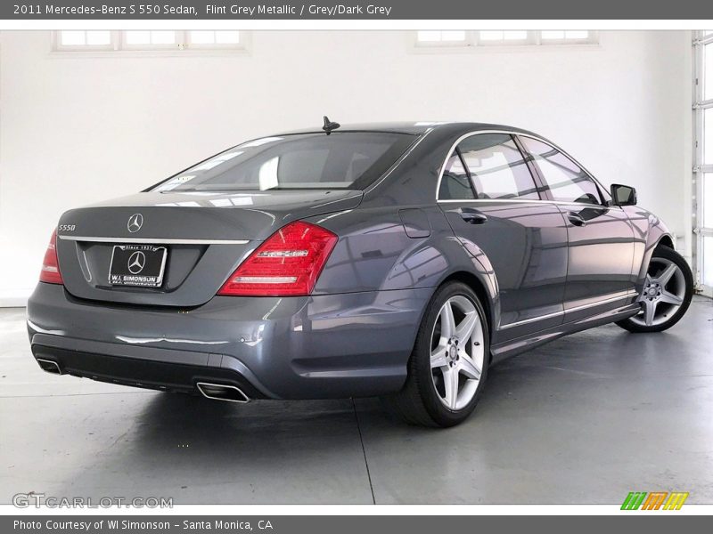 Flint Grey Metallic / Grey/Dark Grey 2011 Mercedes-Benz S 550 Sedan