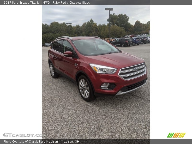 Ruby Red / Charcoal Black 2017 Ford Escape Titanium 4WD