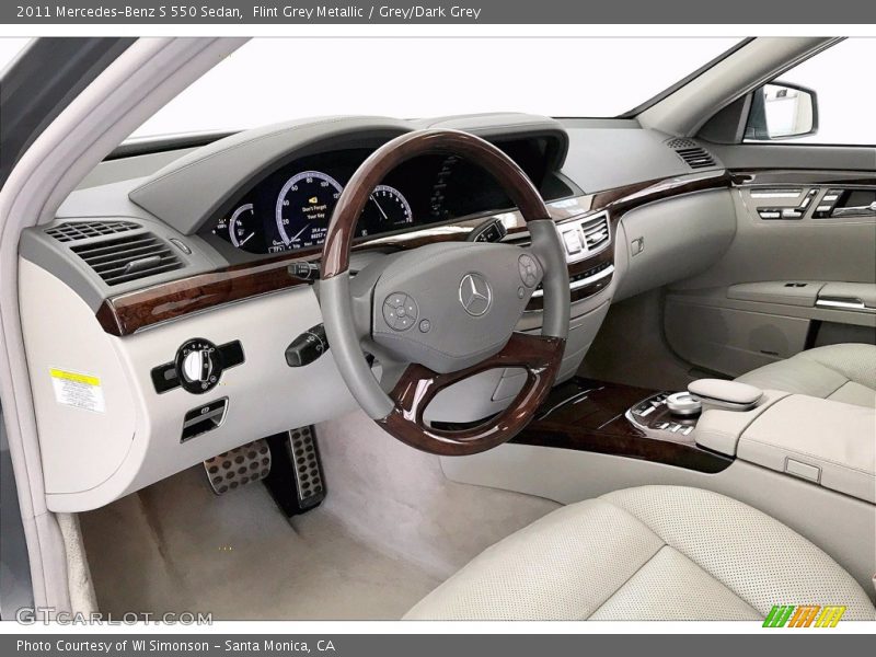 Flint Grey Metallic / Grey/Dark Grey 2011 Mercedes-Benz S 550 Sedan