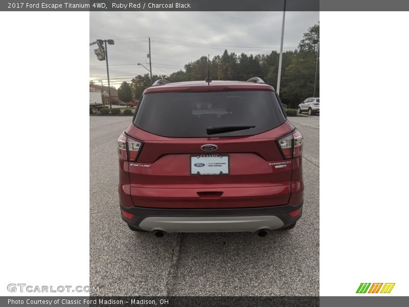 Ruby Red / Charcoal Black 2017 Ford Escape Titanium 4WD