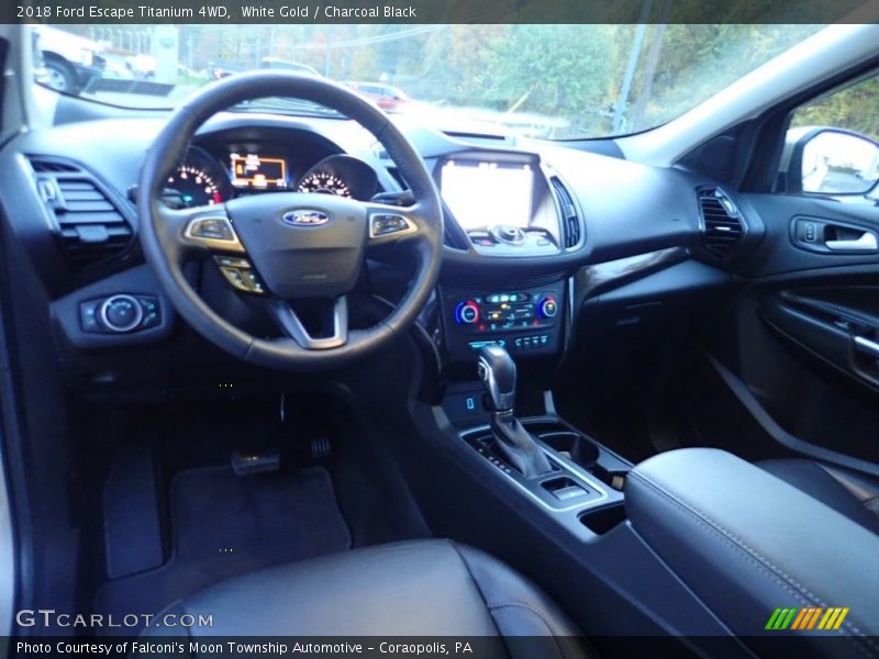 White Gold / Charcoal Black 2018 Ford Escape Titanium 4WD