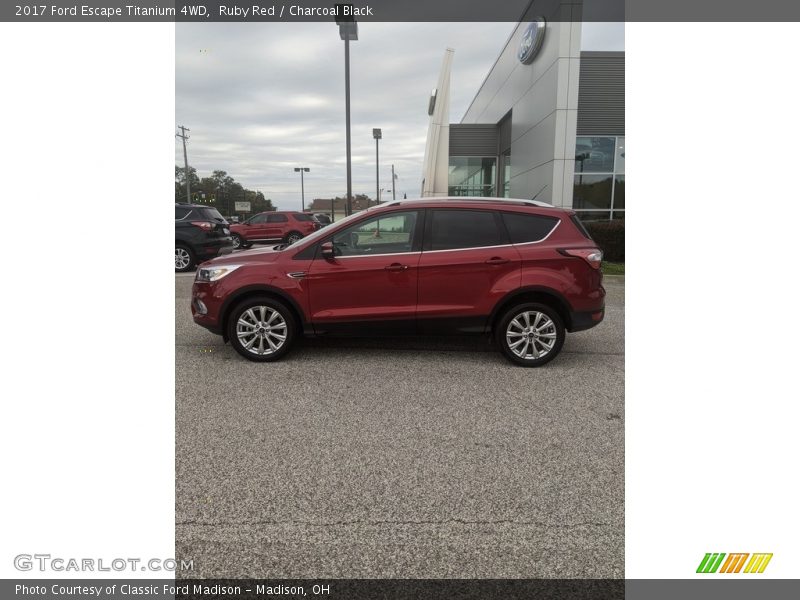 Ruby Red / Charcoal Black 2017 Ford Escape Titanium 4WD