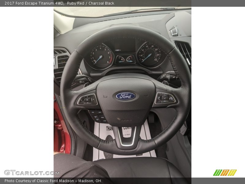 Ruby Red / Charcoal Black 2017 Ford Escape Titanium 4WD