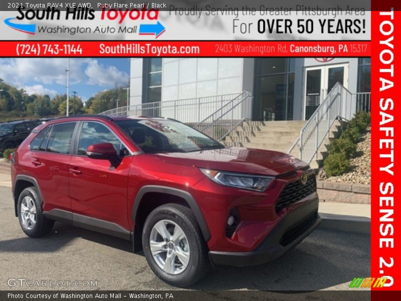 Ruby Flare Pearl / Black 2021 Toyota RAV4 XLE AWD