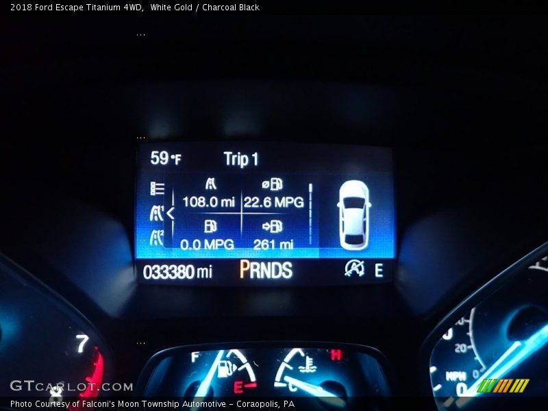 White Gold / Charcoal Black 2018 Ford Escape Titanium 4WD