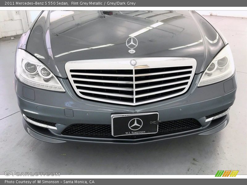 Flint Grey Metallic / Grey/Dark Grey 2011 Mercedes-Benz S 550 Sedan