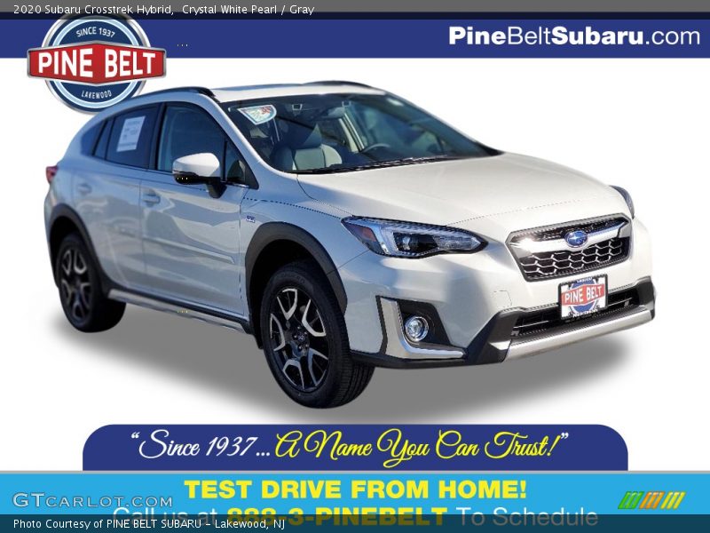 Crystal White Pearl / Gray 2020 Subaru Crosstrek Hybrid