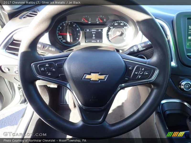 Silver Ice Metallic / Jet Black 2017 Chevrolet Malibu LT