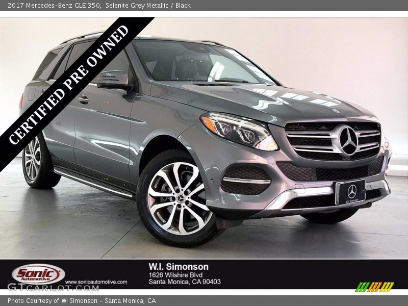 Selenite Grey Metallic / Black 2017 Mercedes-Benz GLE 350
