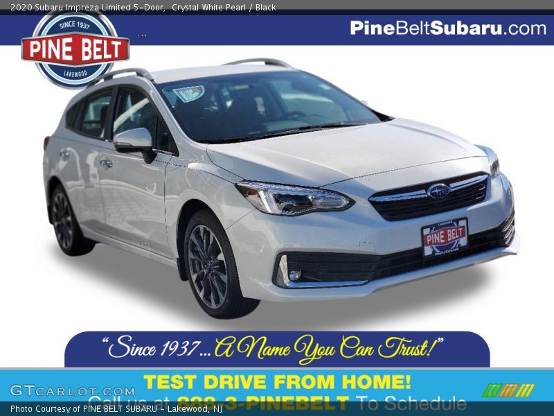 Crystal White Pearl / Black 2020 Subaru Impreza Limited 5-Door