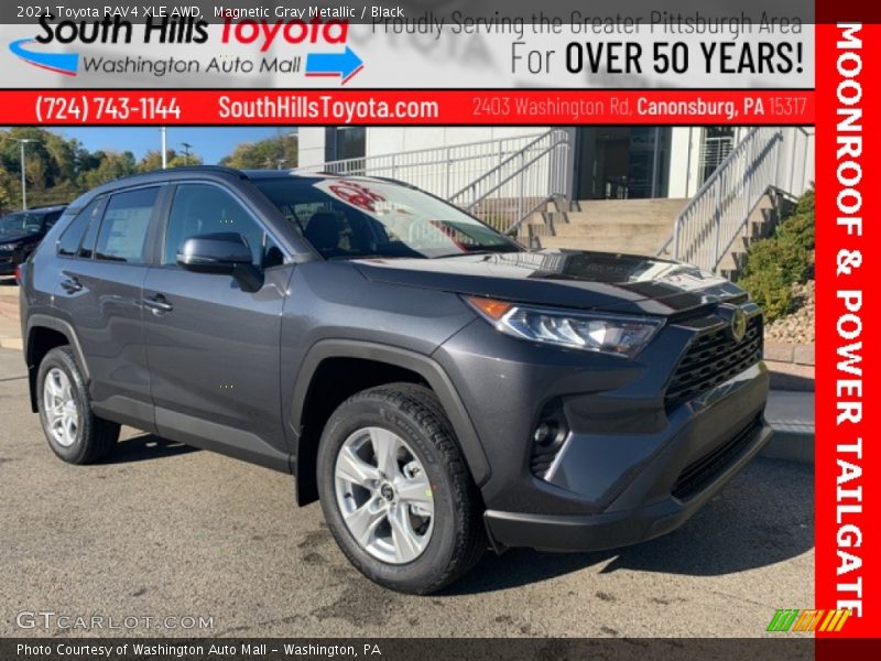 Magnetic Gray Metallic / Black 2021 Toyota RAV4 XLE AWD
