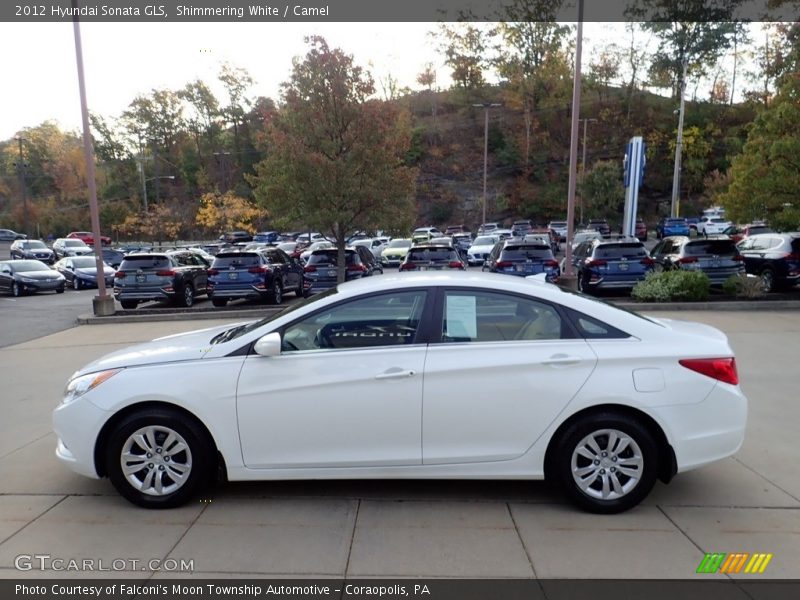 Shimmering White / Camel 2012 Hyundai Sonata GLS