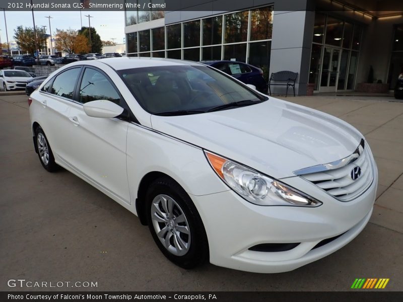 Shimmering White / Camel 2012 Hyundai Sonata GLS