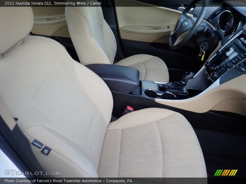 Shimmering White / Camel 2012 Hyundai Sonata GLS