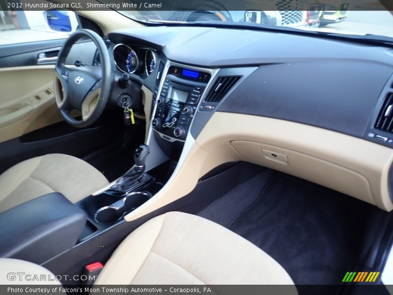 Shimmering White / Camel 2012 Hyundai Sonata GLS