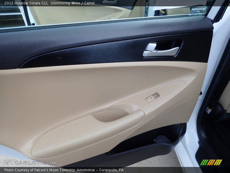 Shimmering White / Camel 2012 Hyundai Sonata GLS