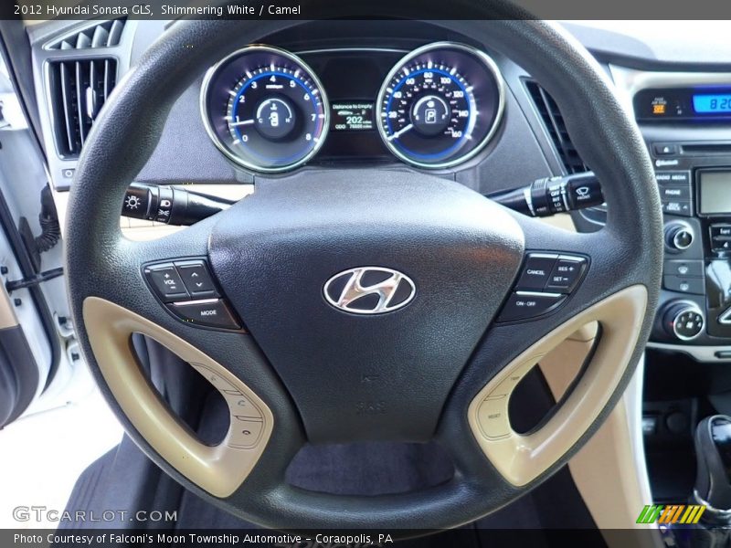 Shimmering White / Camel 2012 Hyundai Sonata GLS