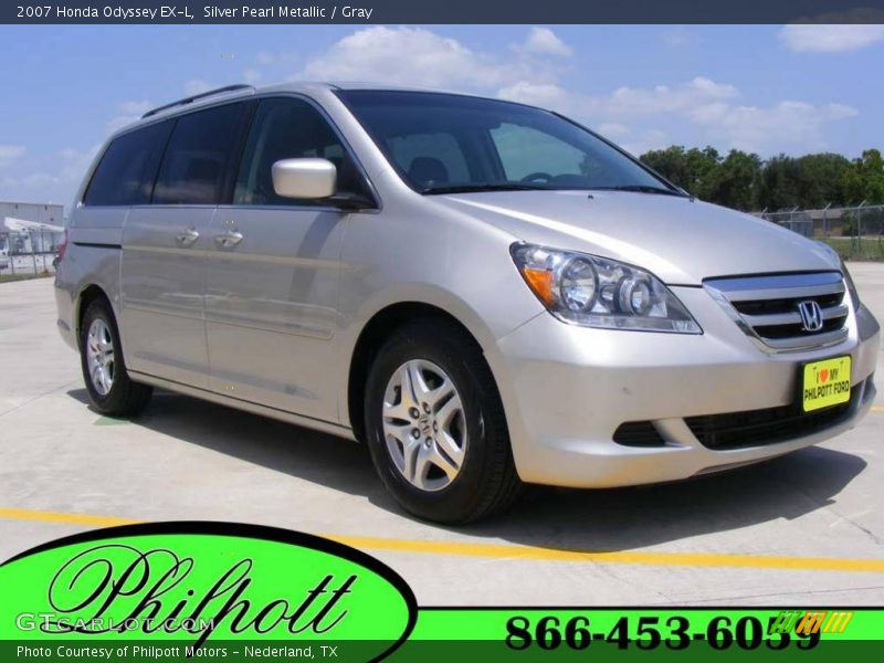 Silver Pearl Metallic / Gray 2007 Honda Odyssey EX-L