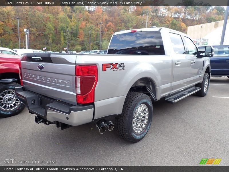 Iconic Silver / Medium Earth Gray 2020 Ford F250 Super Duty XLT Crew Cab 4x4