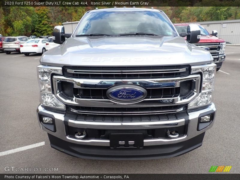 Iconic Silver / Medium Earth Gray 2020 Ford F250 Super Duty XLT Crew Cab 4x4