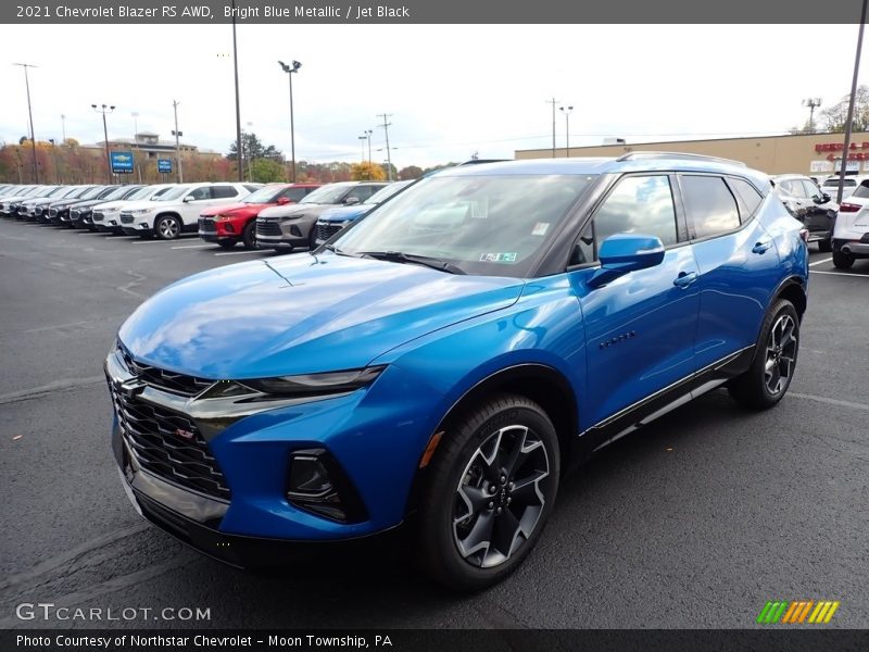 Bright Blue Metallic / Jet Black 2021 Chevrolet Blazer RS AWD