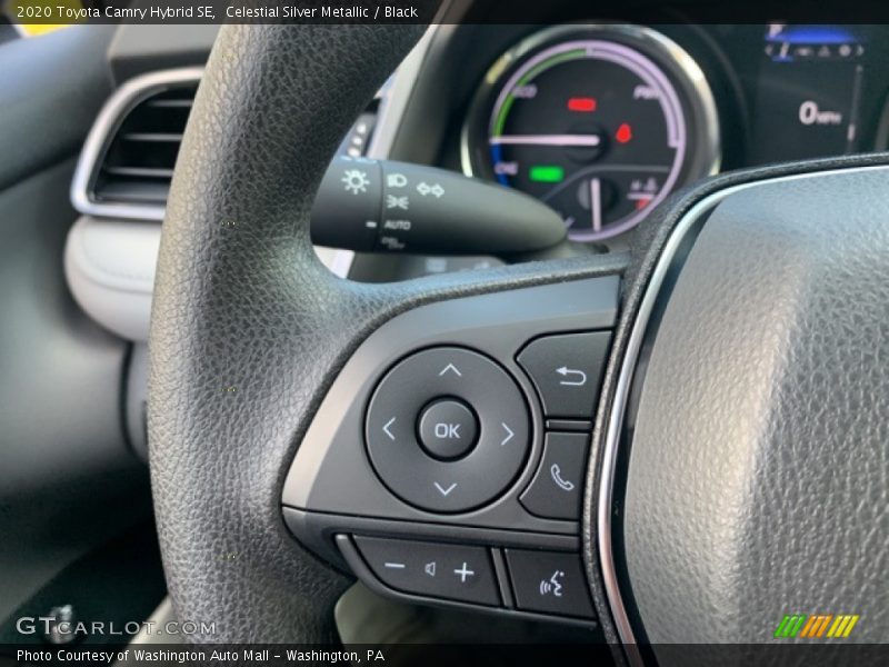 Celestial Silver Metallic / Black 2020 Toyota Camry Hybrid SE