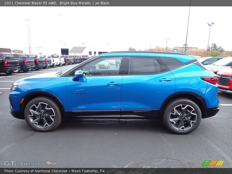 Bright Blue Metallic / Jet Black 2021 Chevrolet Blazer RS AWD