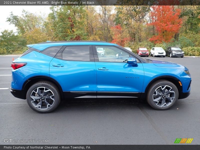 Bright Blue Metallic / Jet Black 2021 Chevrolet Blazer RS AWD