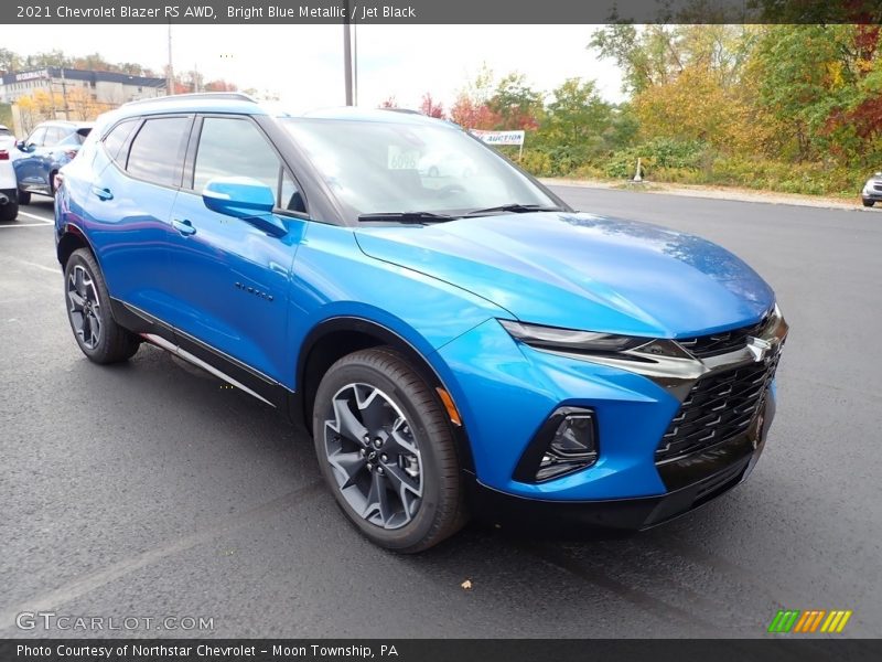 Bright Blue Metallic / Jet Black 2021 Chevrolet Blazer RS AWD