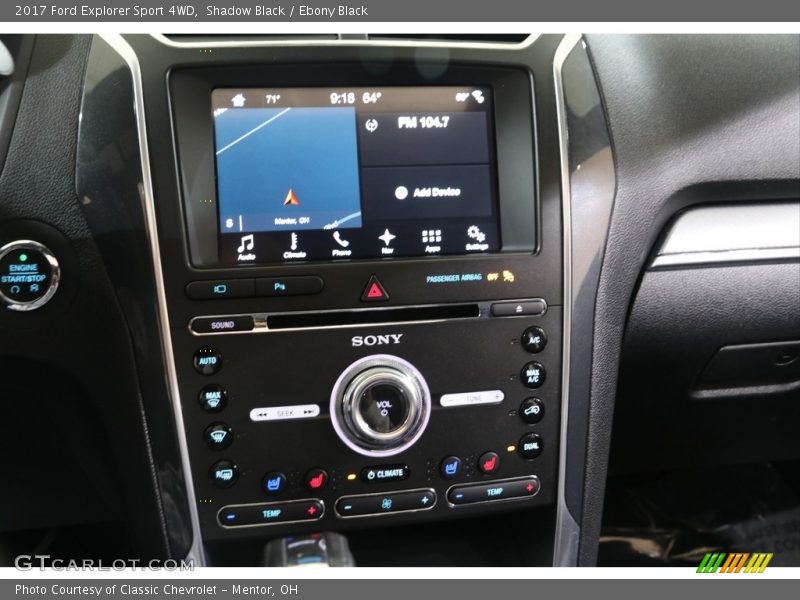 Shadow Black / Ebony Black 2017 Ford Explorer Sport 4WD