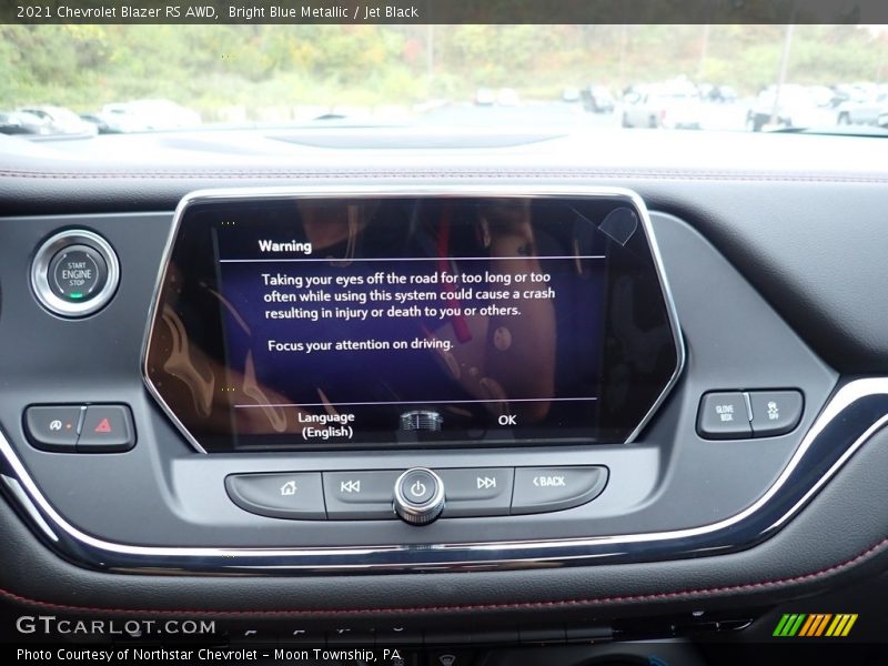 Bright Blue Metallic / Jet Black 2021 Chevrolet Blazer RS AWD