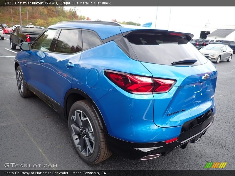Bright Blue Metallic / Jet Black 2021 Chevrolet Blazer RS AWD