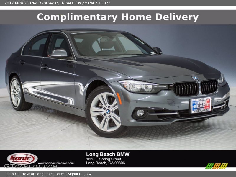 Mineral Grey Metallic / Black 2017 BMW 3 Series 330i Sedan