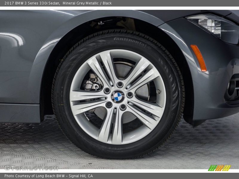 Mineral Grey Metallic / Black 2017 BMW 3 Series 330i Sedan