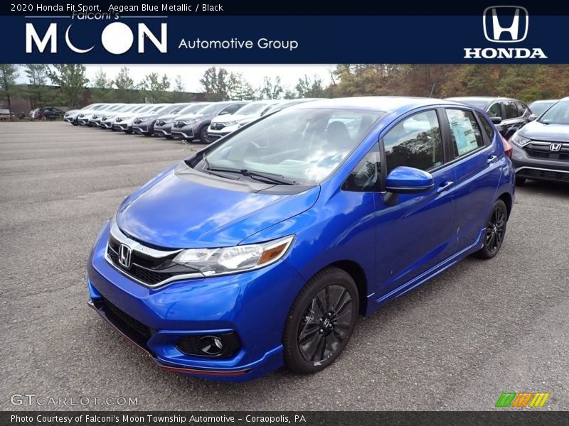 Aegean Blue Metallic / Black 2020 Honda Fit Sport