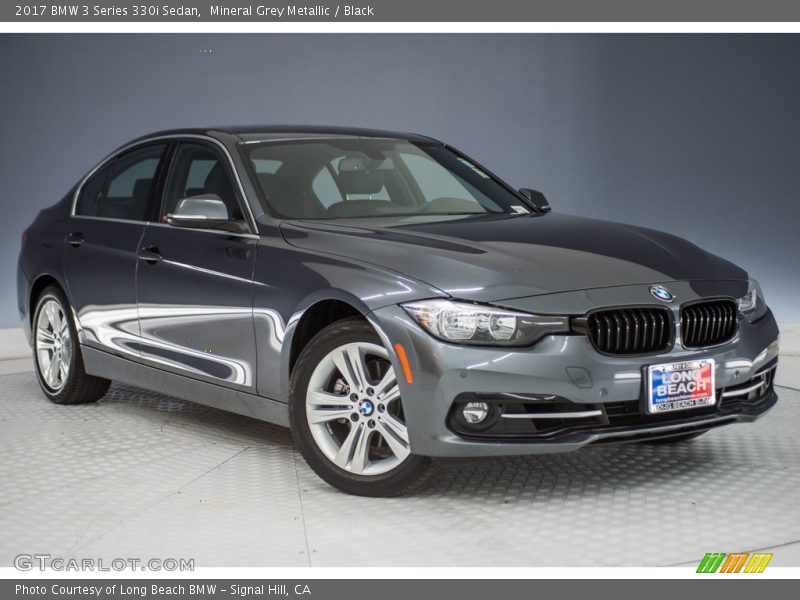 Mineral Grey Metallic / Black 2017 BMW 3 Series 330i Sedan