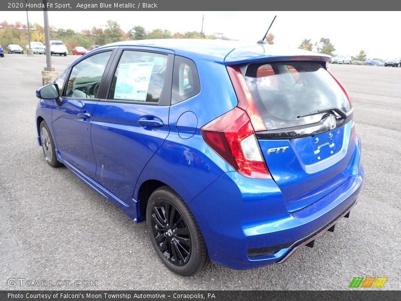 Aegean Blue Metallic / Black 2020 Honda Fit Sport