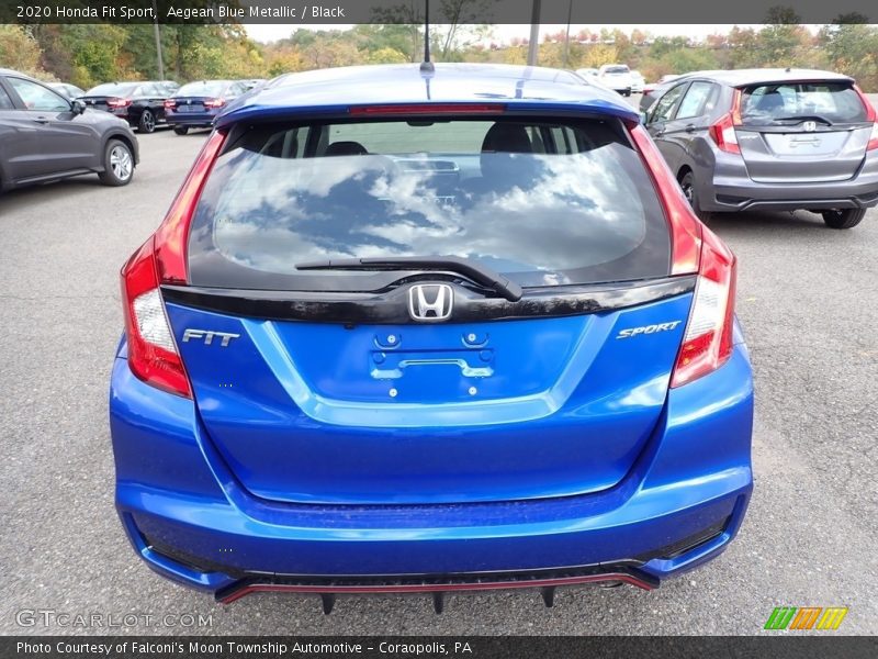 Aegean Blue Metallic / Black 2020 Honda Fit Sport